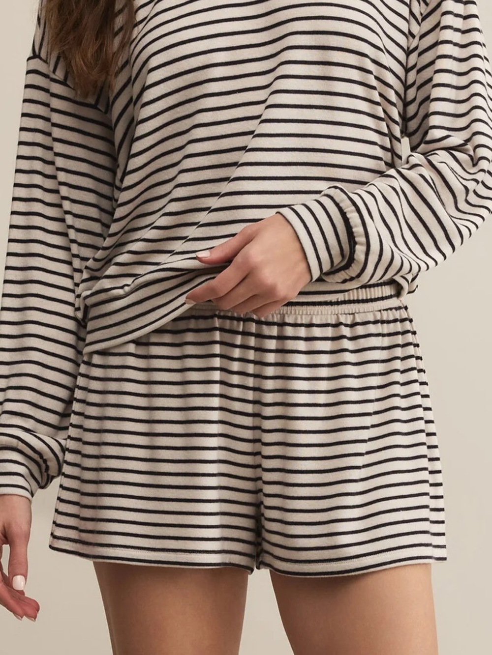 Z Supply Luxe Stripe Knit Shorts